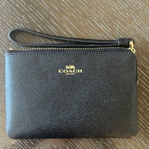 Coach black wristlet